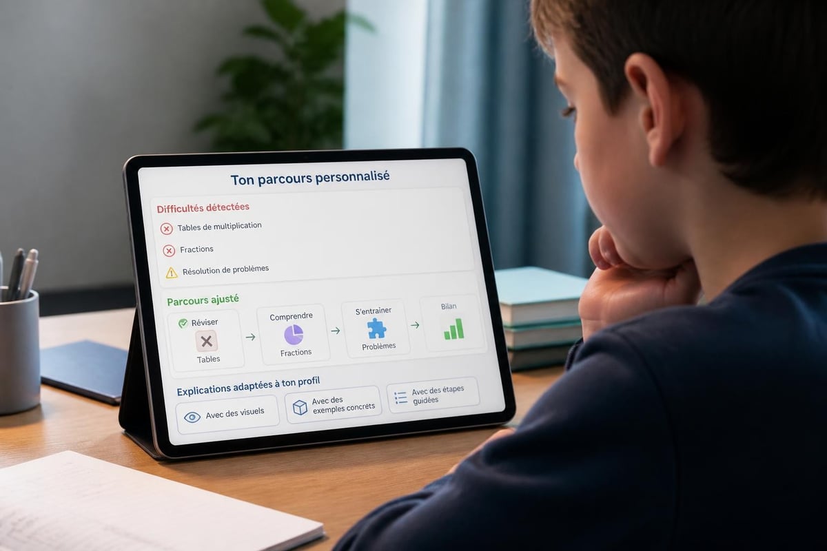 Apprentissage adaptatif en mathématiques