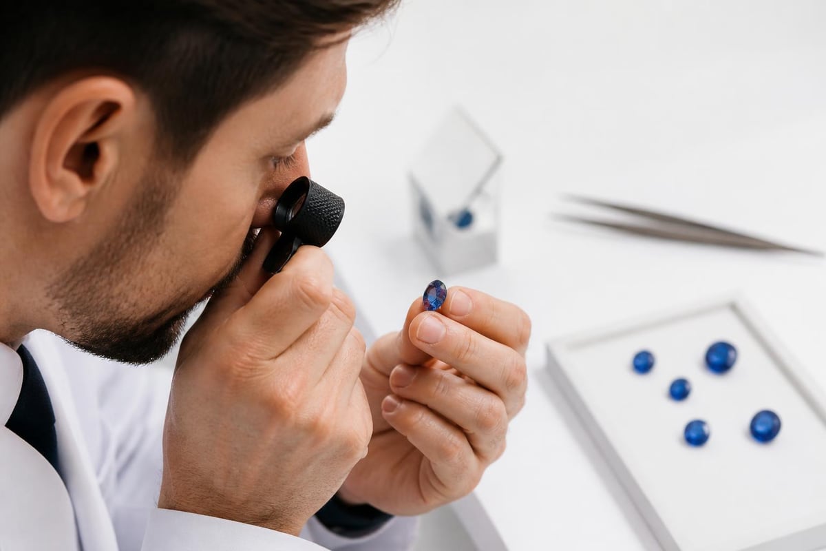 Blue gemstone quality assessment