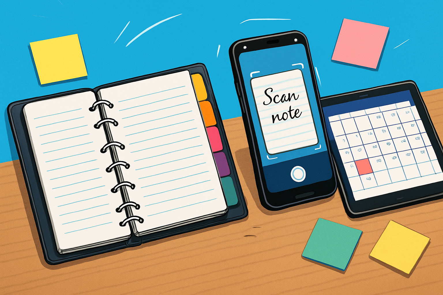 Integrating Digital Tools with Physical Binder Organization