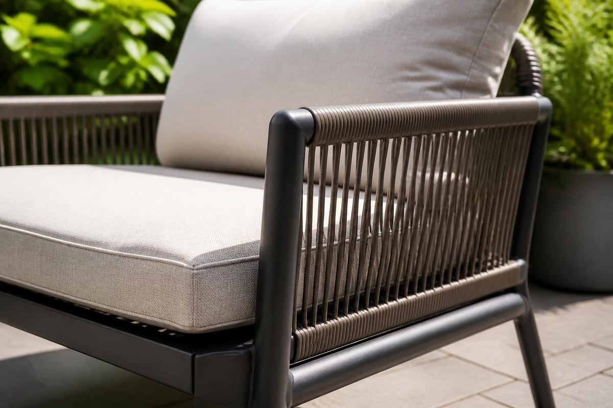 Rattan furniture frame construction