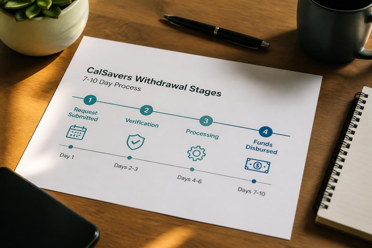CalSavers withdrawal processing timeline