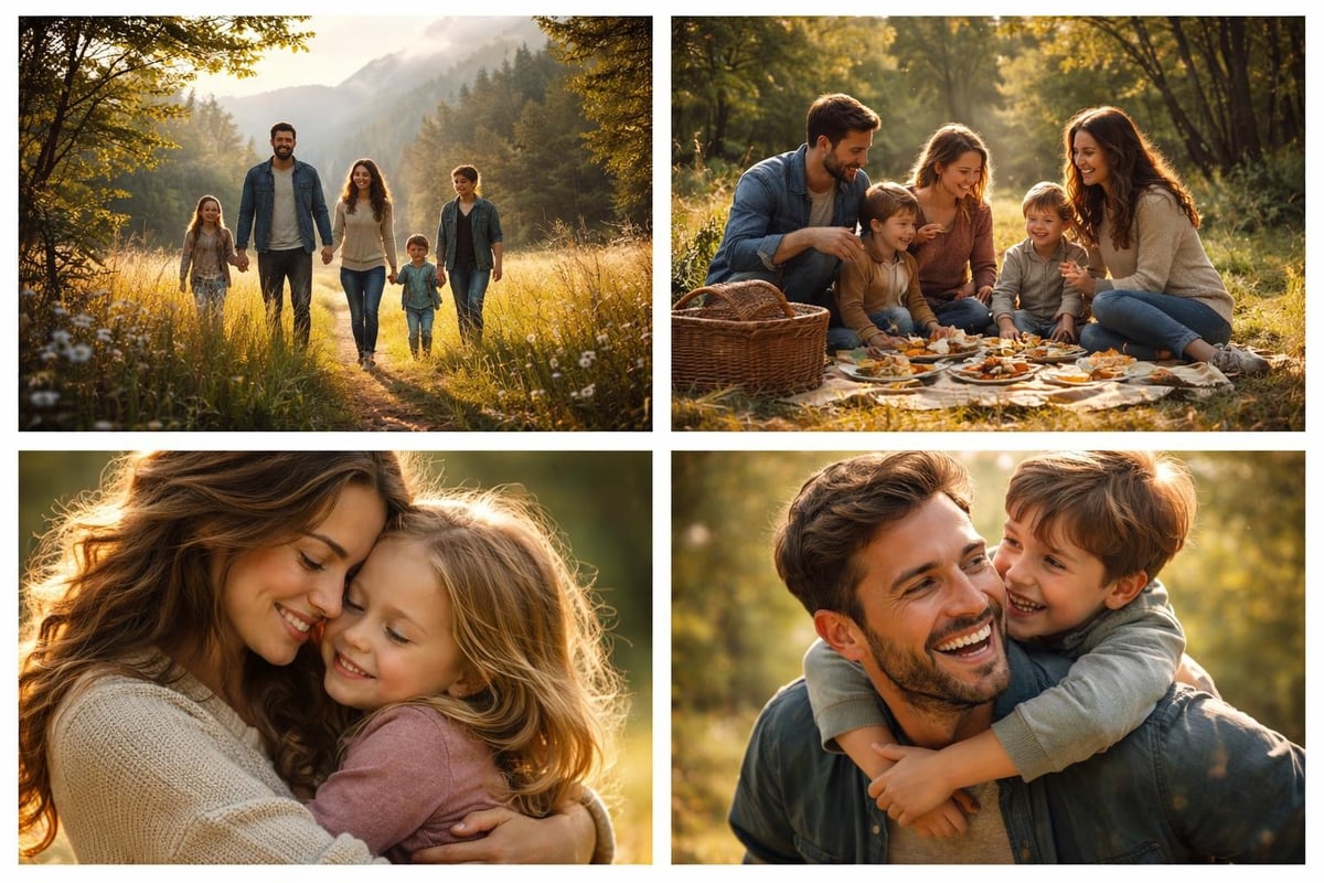 Types of family photo compositions