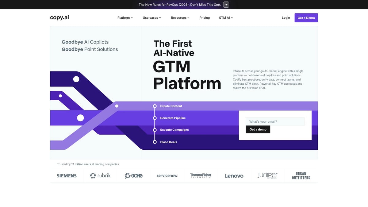 Top 10 AI Content Creation Tools Transforming 2026 - Copy.ai