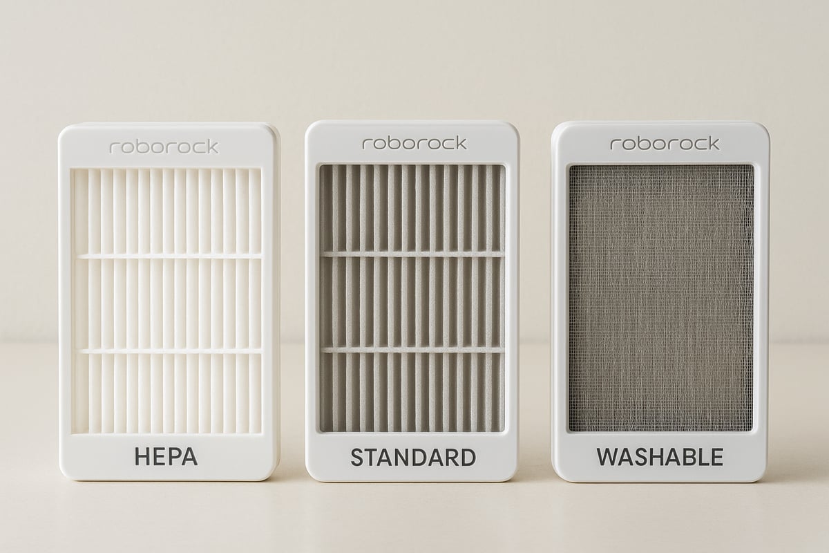 Filtertyper til Roborock: HEPA, standard og vaskbare filter