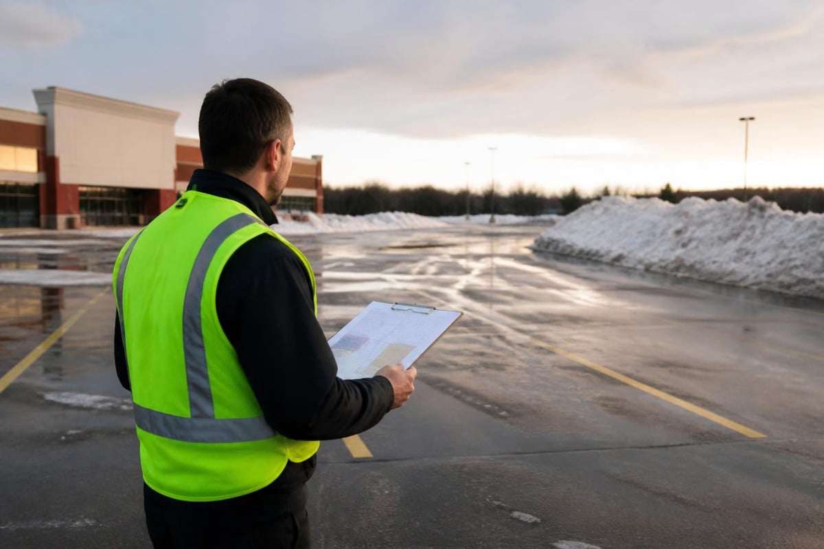 Commercial property snow service assessment