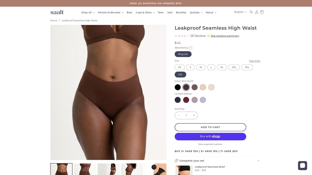 7 Best Sweat Underwear Picks for All-Day Comfort in 2026 - Saalt Leakproof Seamless High Waist