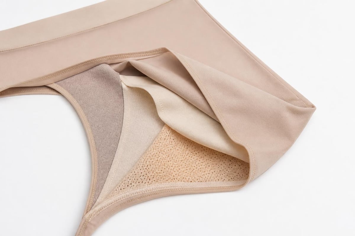 Fabric technology layers in modern panty construction