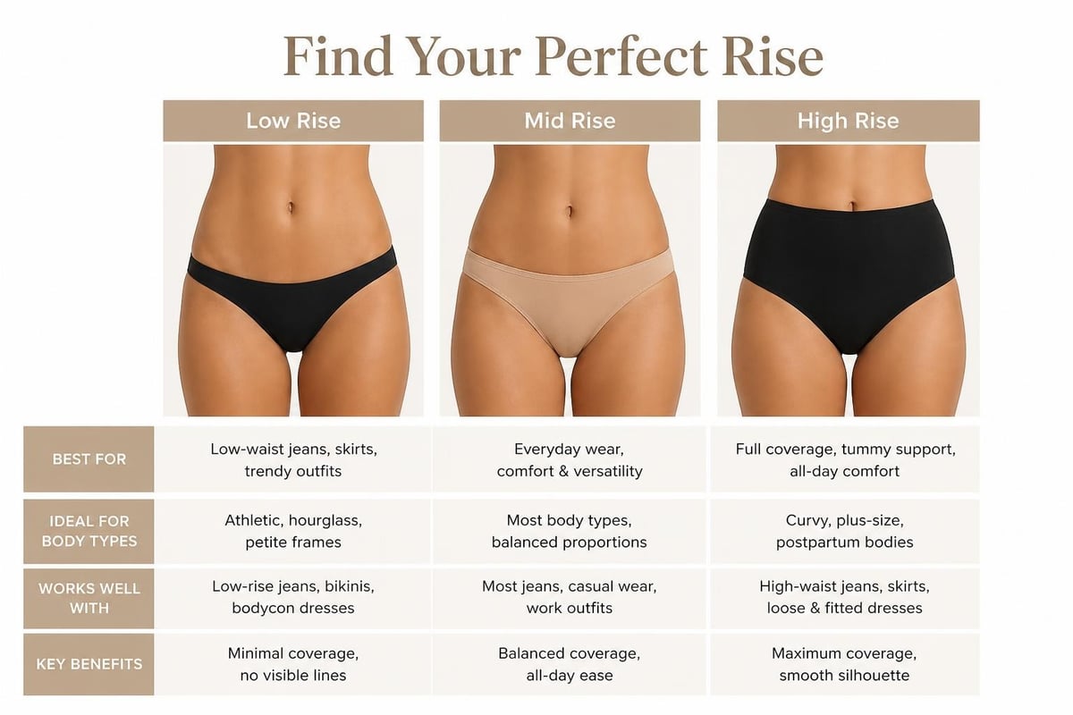 Comparison of panty rise options and their benefits