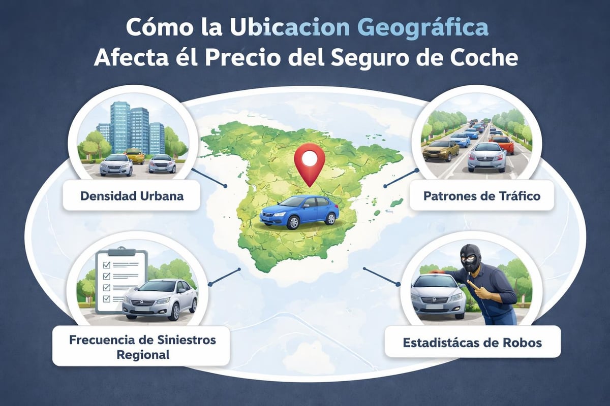 Factores geográficos en seguros de coche