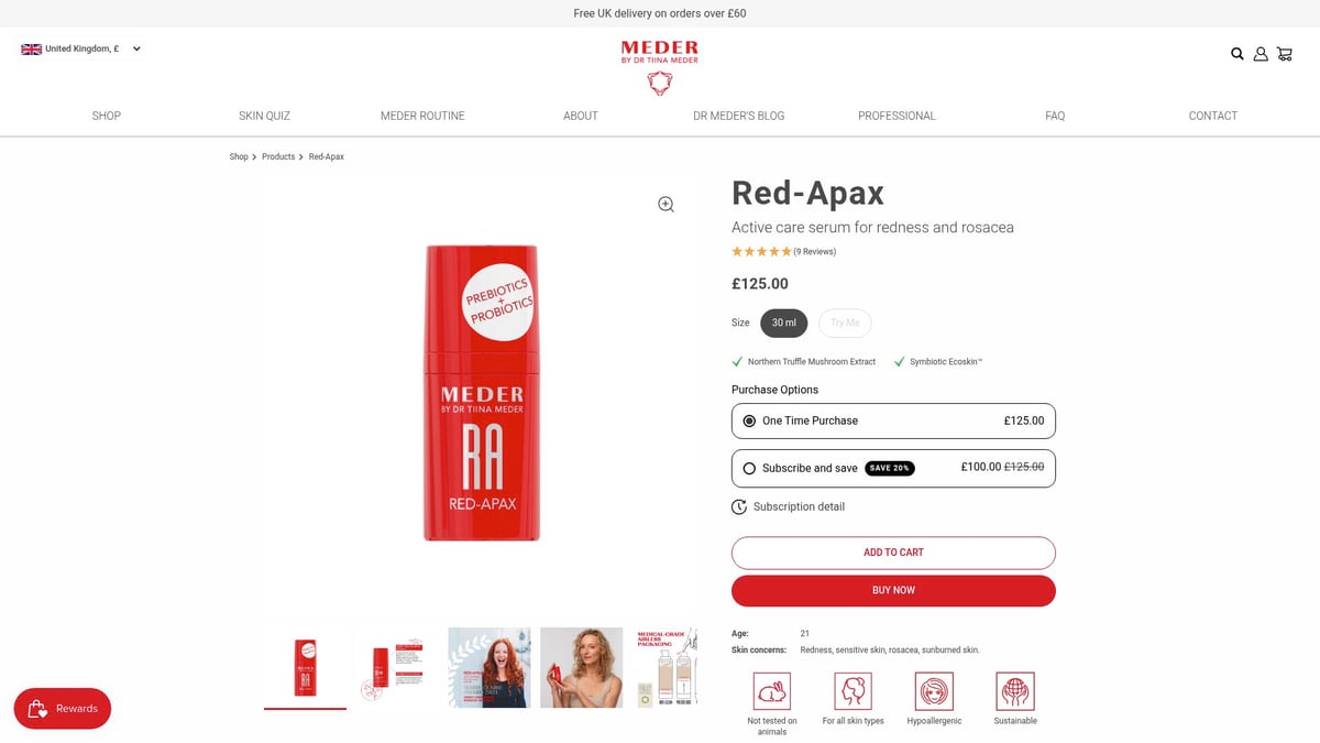 Top 7 Best Sensitive Skincare Essentials for 2026 - Meder Beauty Science Red-Apax Concentrate