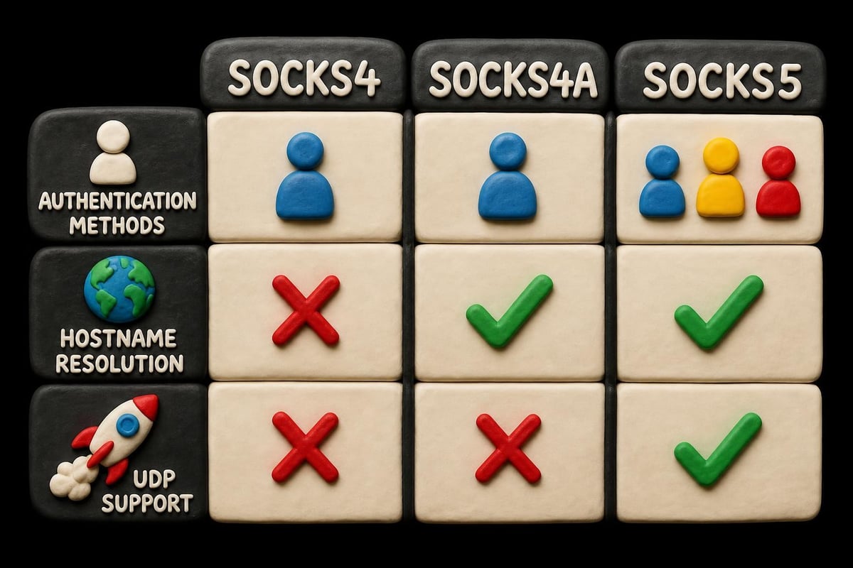 SOCKS protocol versions