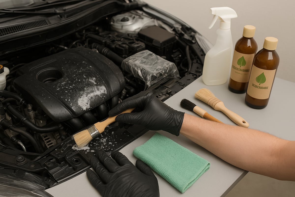 Materiais e Produtos Essenciais para a Lavagem do Motor