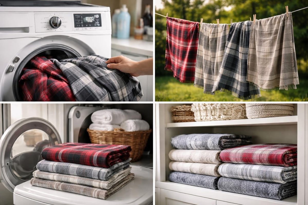 Flannel sheet care routine