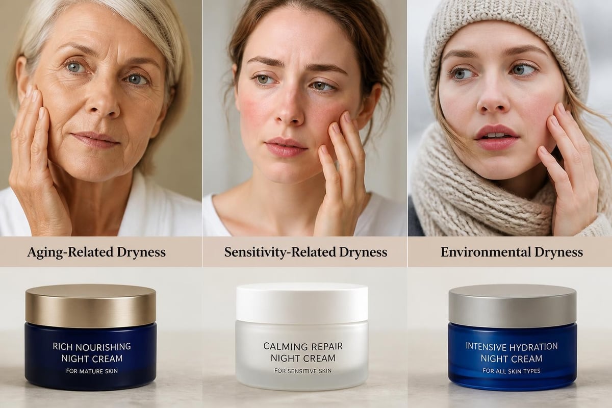 Dry skin types comparison