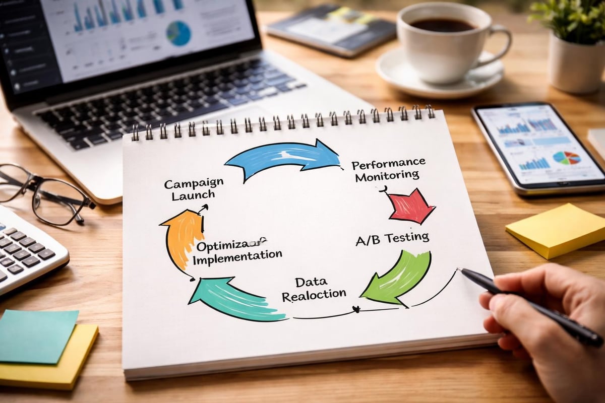 Paid advertising optimization cycle