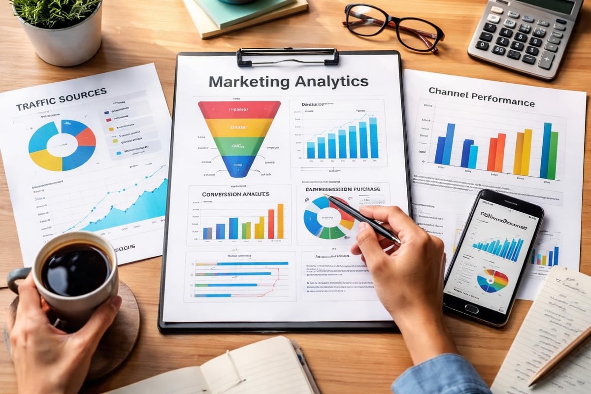 Marketing analytics dashboard components