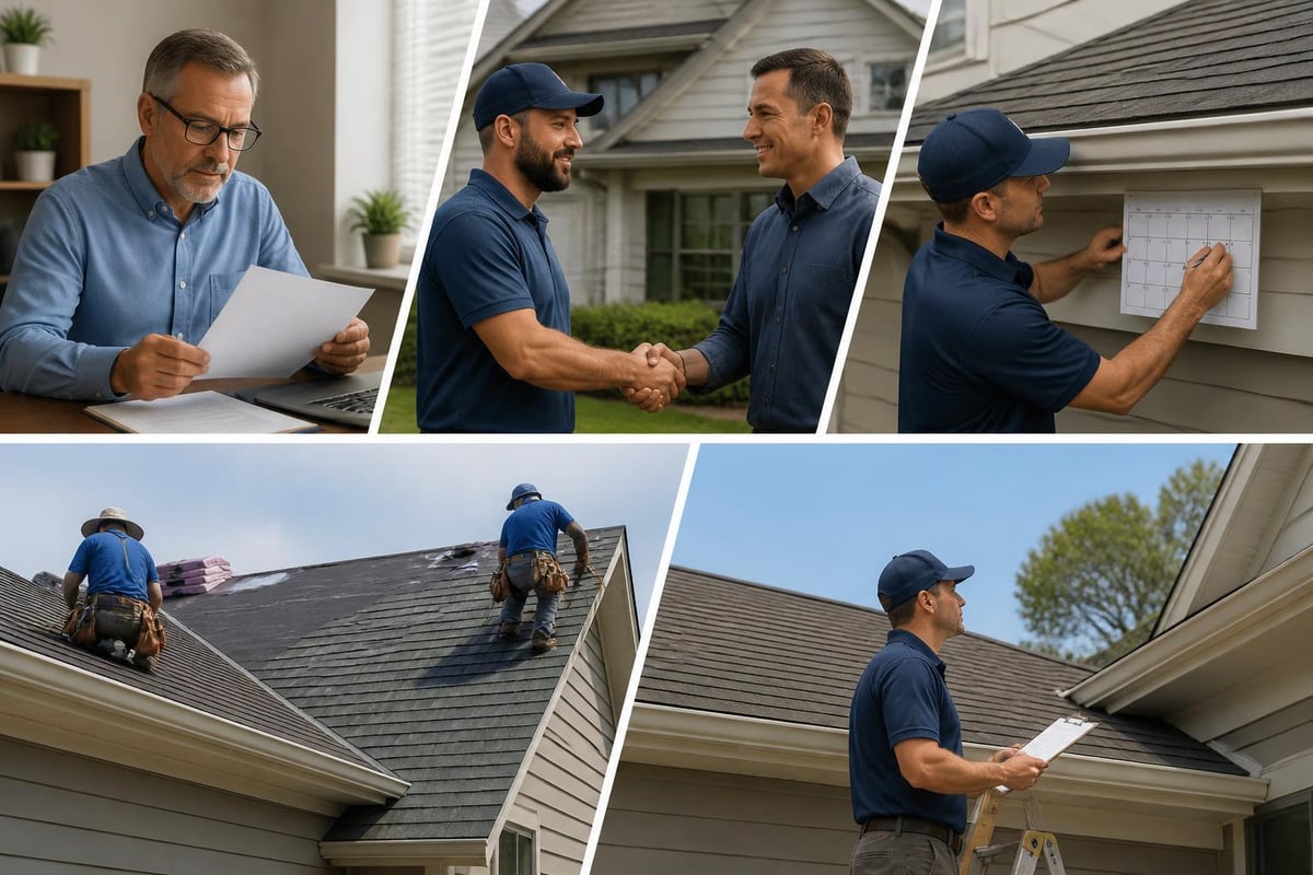 Storm damage claim repair completion
