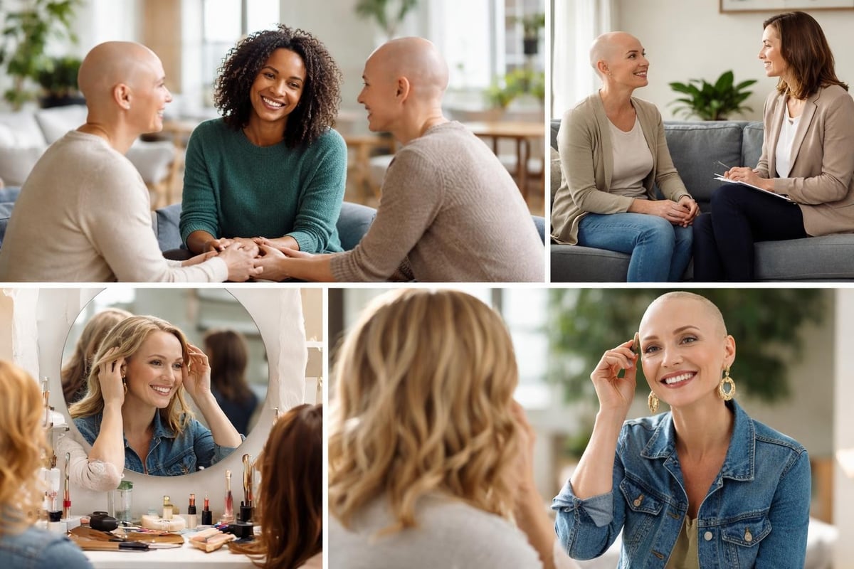 Psychological support for alopecia