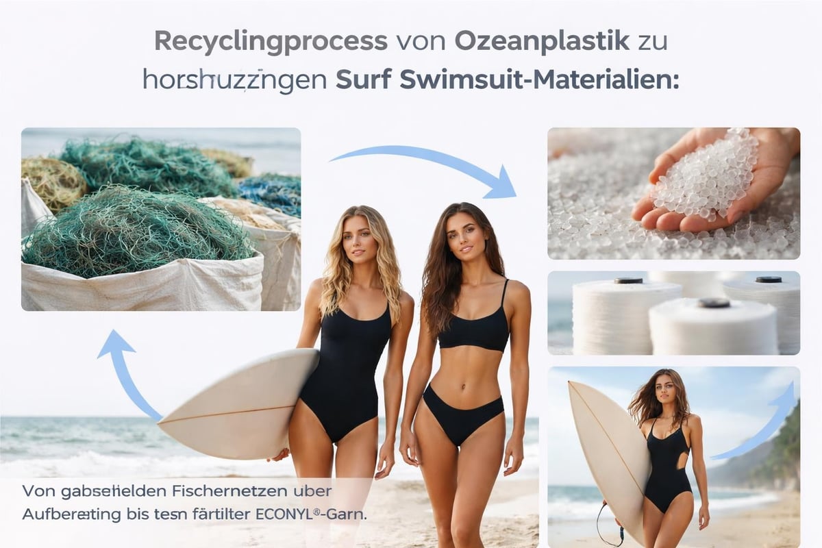 Sustainable surf swimwear materials