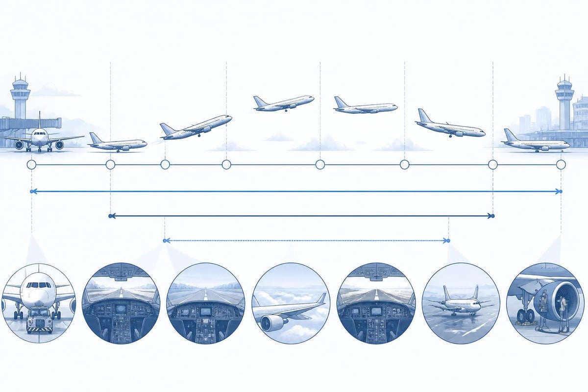 Flight time tracking workflow