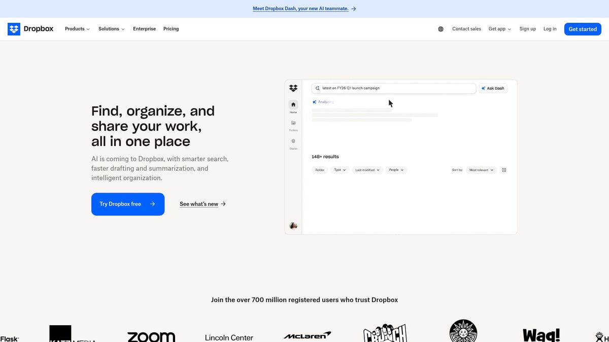 Top 7 File Hosting Services For Secure Storage In 2026 - Dropbox