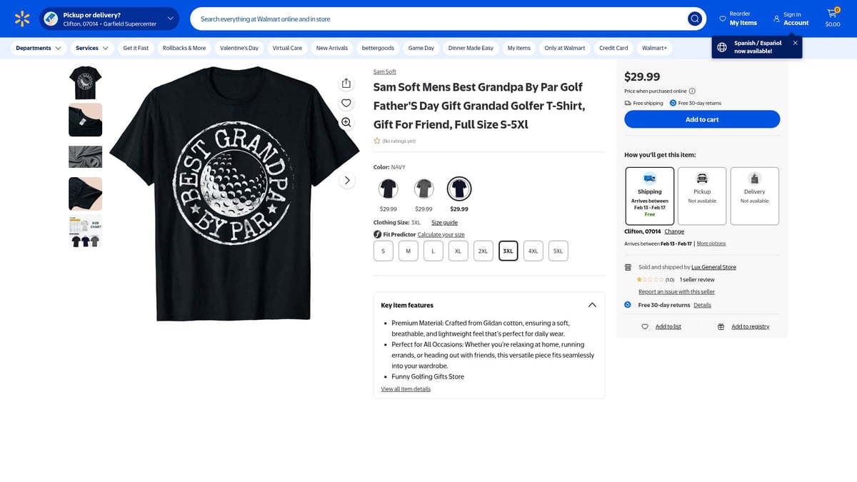 7 Unique Grandpa Golf Gifts for 2026 He’ll Love - 4. Sam Soft Mens Best Grandpa By Par Golf T-Shirt ($21.99+)