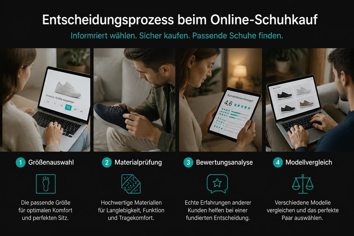 Online-Schuhkauf Entscheidungskriterien