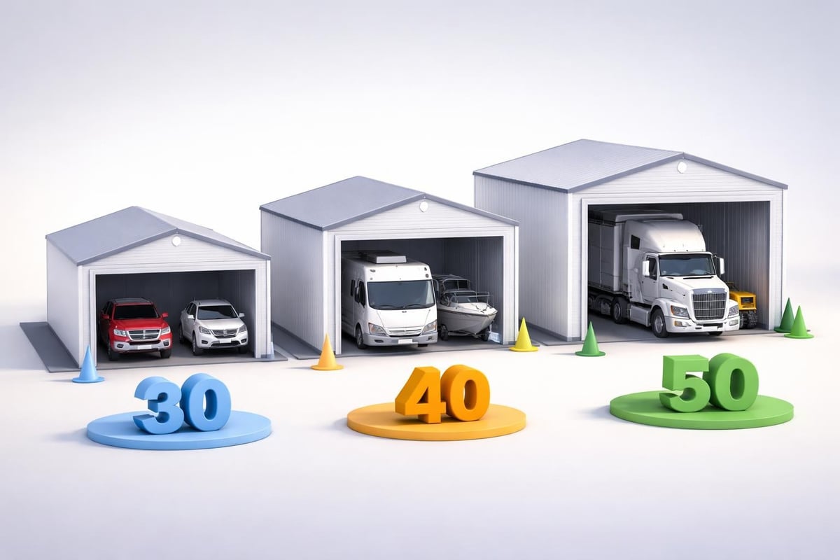 Metal garage size comparison