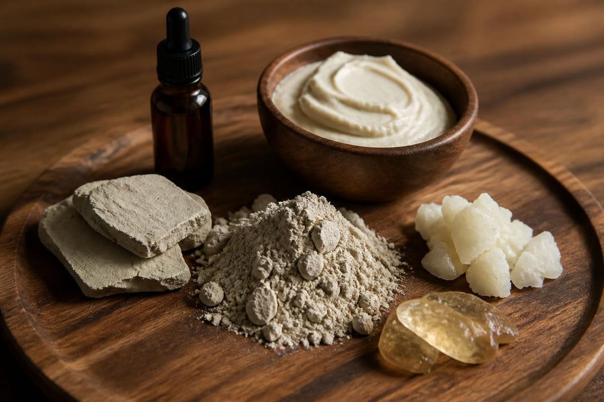 Mustache clay mineral composition