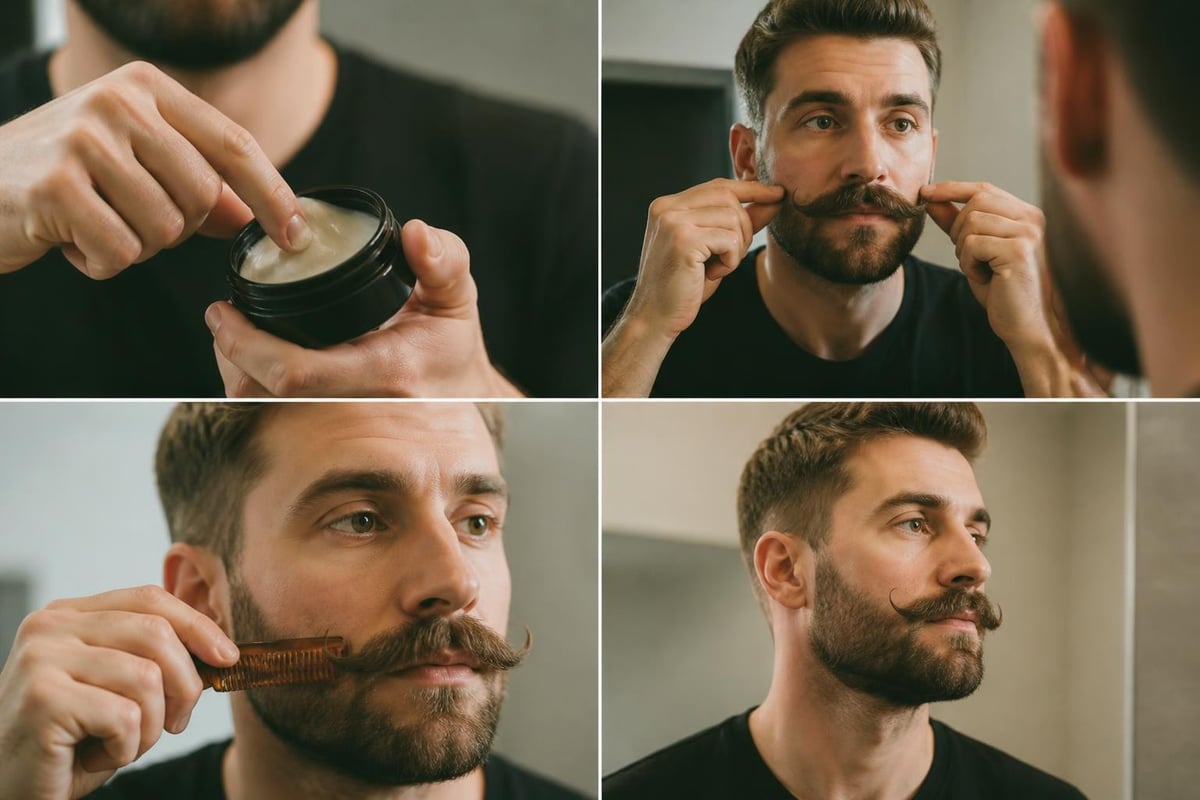 Mustache clay application steps