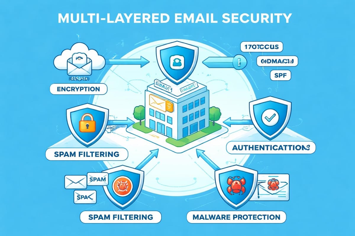 Business email security layers