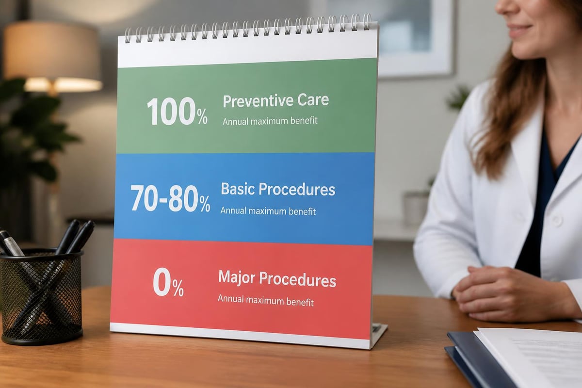 Basic dental insurance coverage tiers