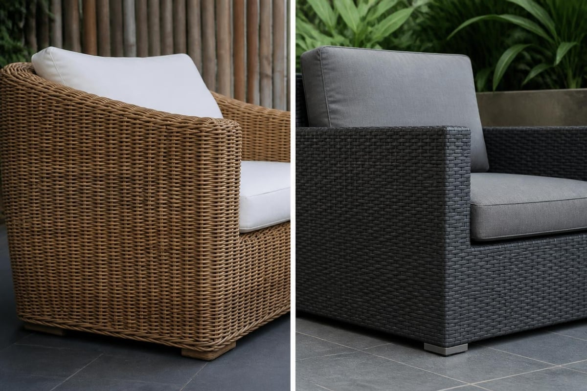 Natural versus synthetic rattan comparison