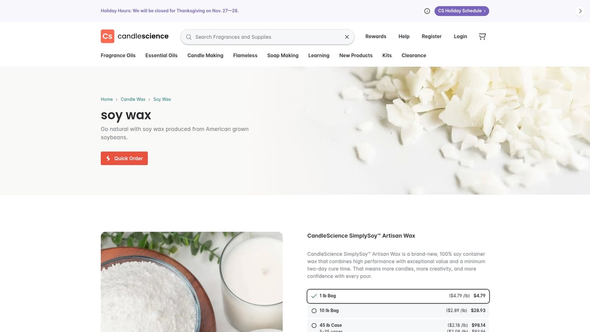 7 Essential Good Candle Wax Choices for 2026 - Soy Wax