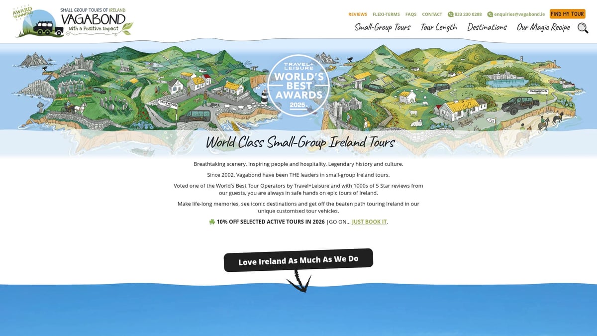 9 Unforgettable Irish Vacation Packages for 2026 Travelers - Vagabond Tours: Wild Irish Rover Small Group Tour