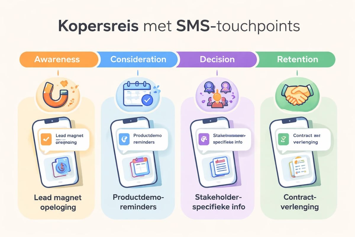 B2B buyer journey SMS touchpoints