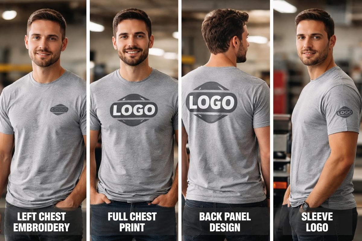 Logo design options for workwear
