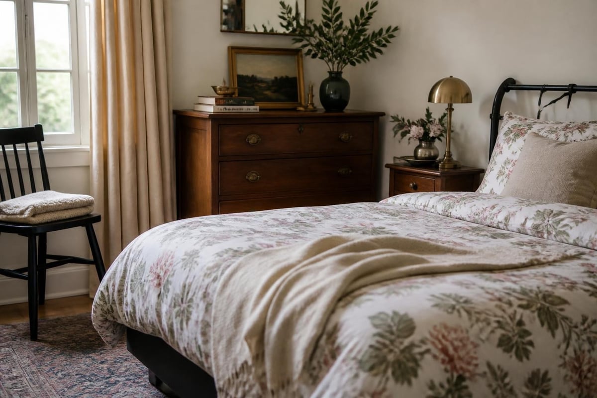 Vintage floral bedroom transformation