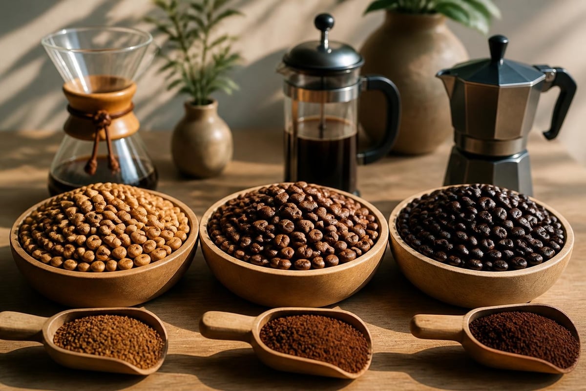 Échelle de torréfaction du café bio
