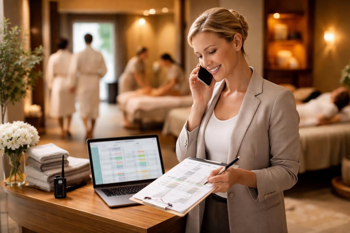 Spa hotelier daily operations