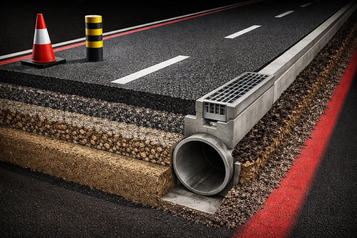 Highway curb edging integration