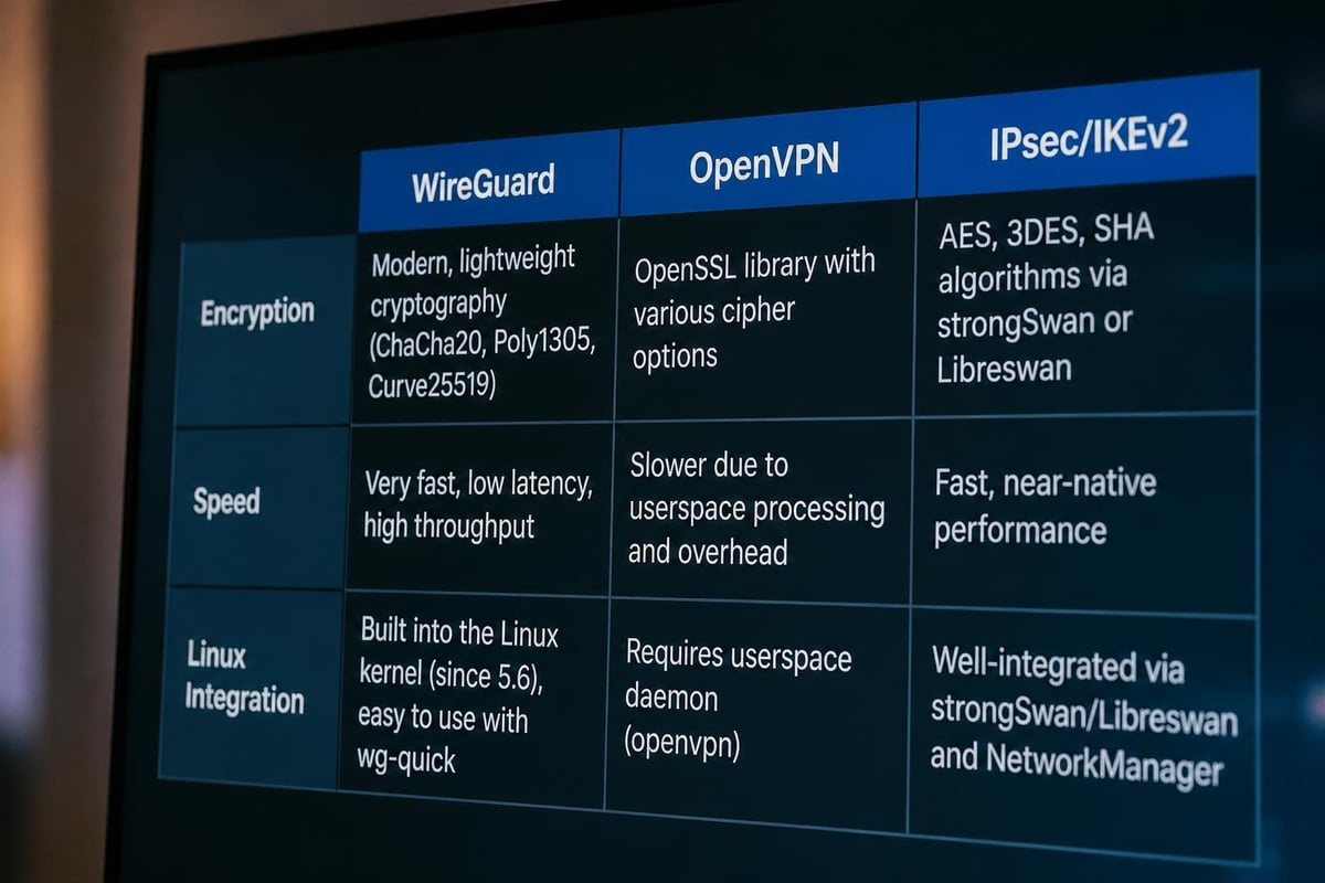 VPN protocol comparison