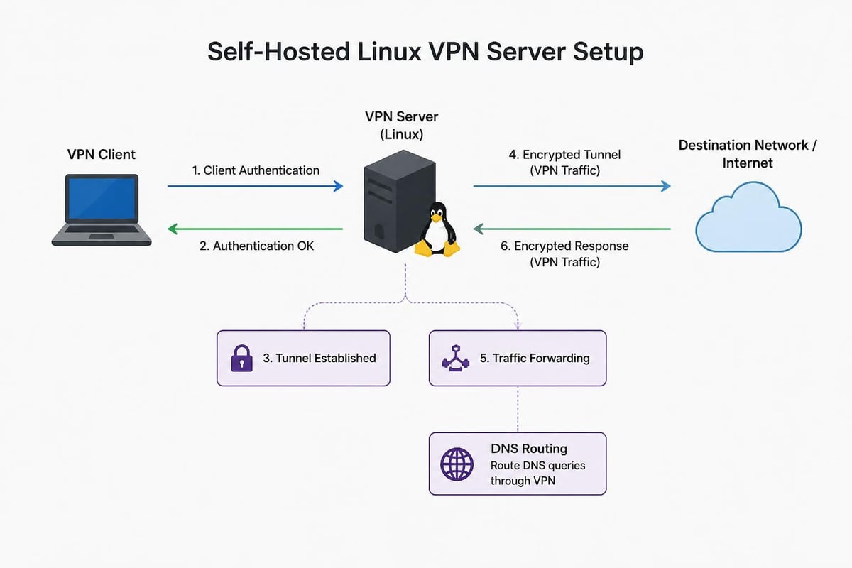 Self-hosted VPN architecture