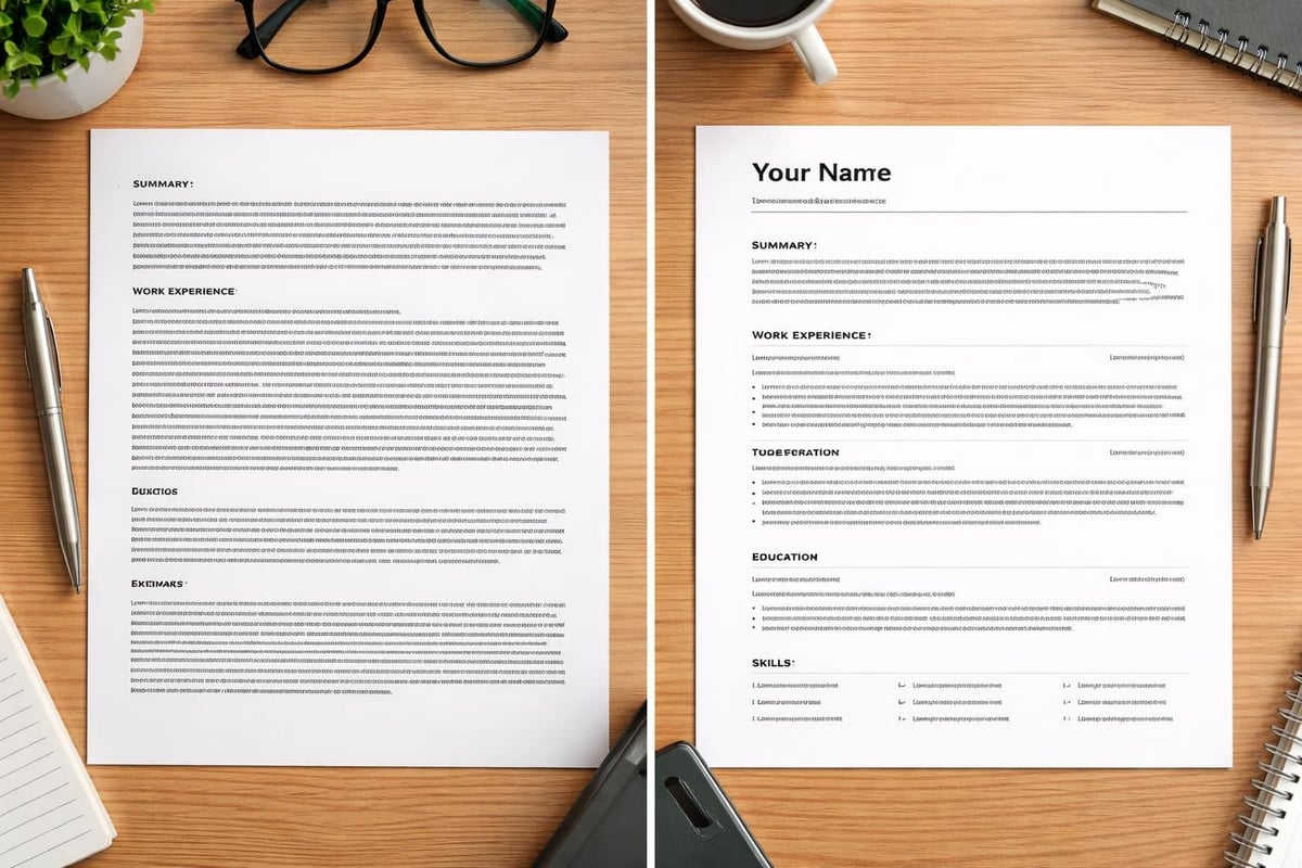 CV formatting comparison