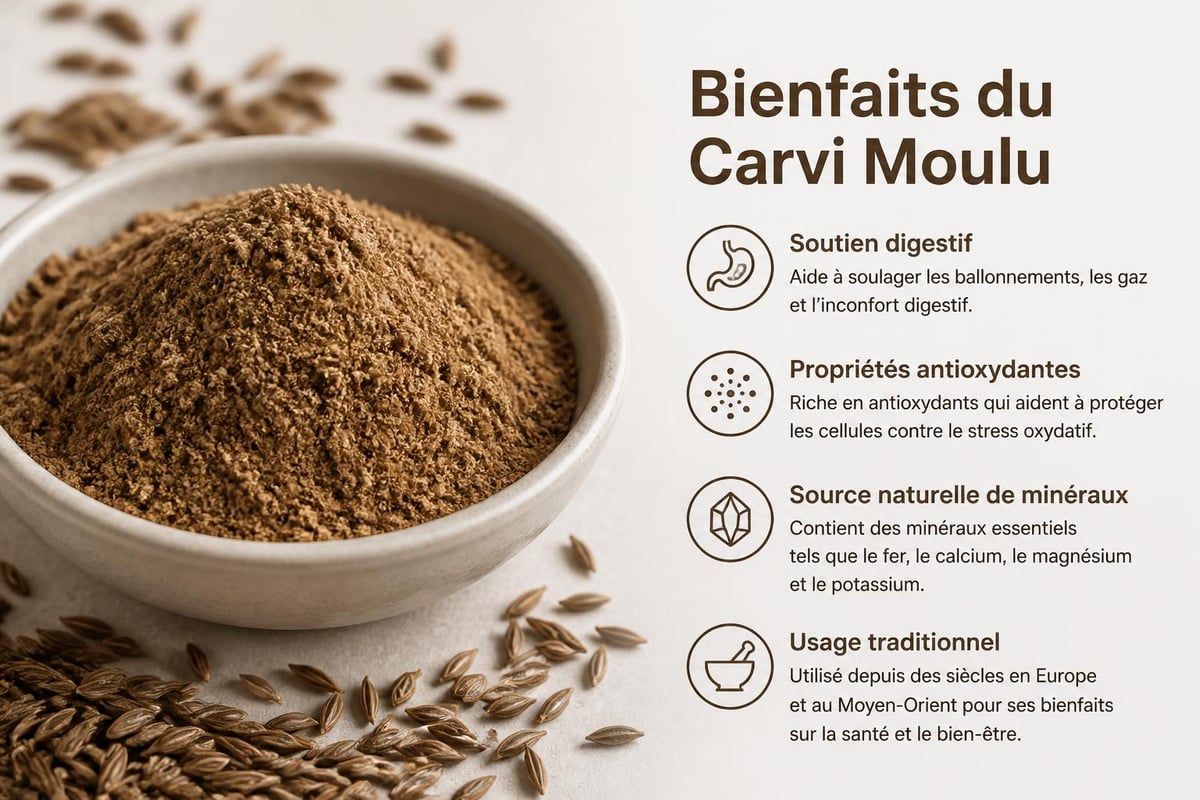 Propriétés digestives et nutritionnelles du carvi