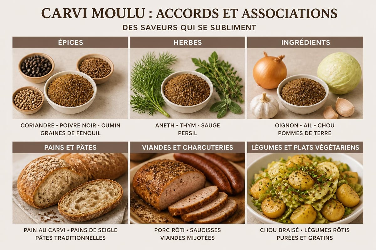 Associations aromatiques du carvi