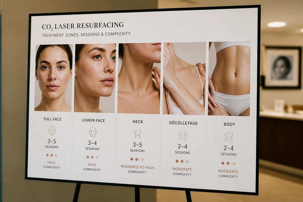 CO2 laser treatment areas