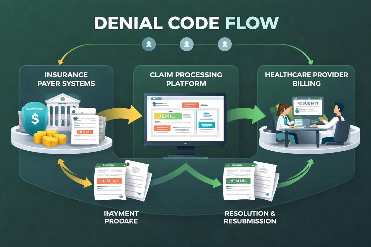 Medical billing denial code workflow