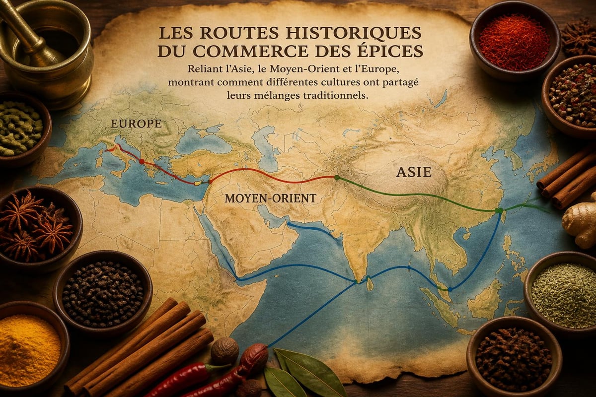 Routes commerciales des épices