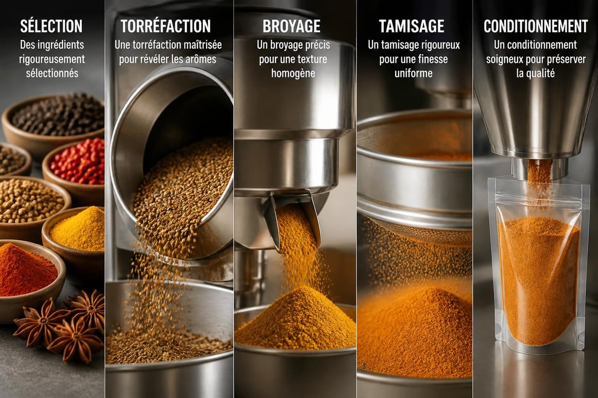 Processus de fabrication des mélanges